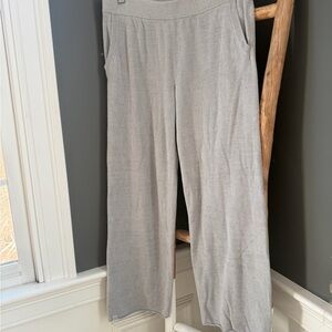 Barefoot Dreams cozychic ultra lite Heather Gray Wide Knit Pants